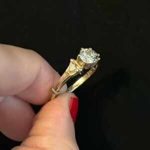 Antique 14k gold diamond engagement ring🔥